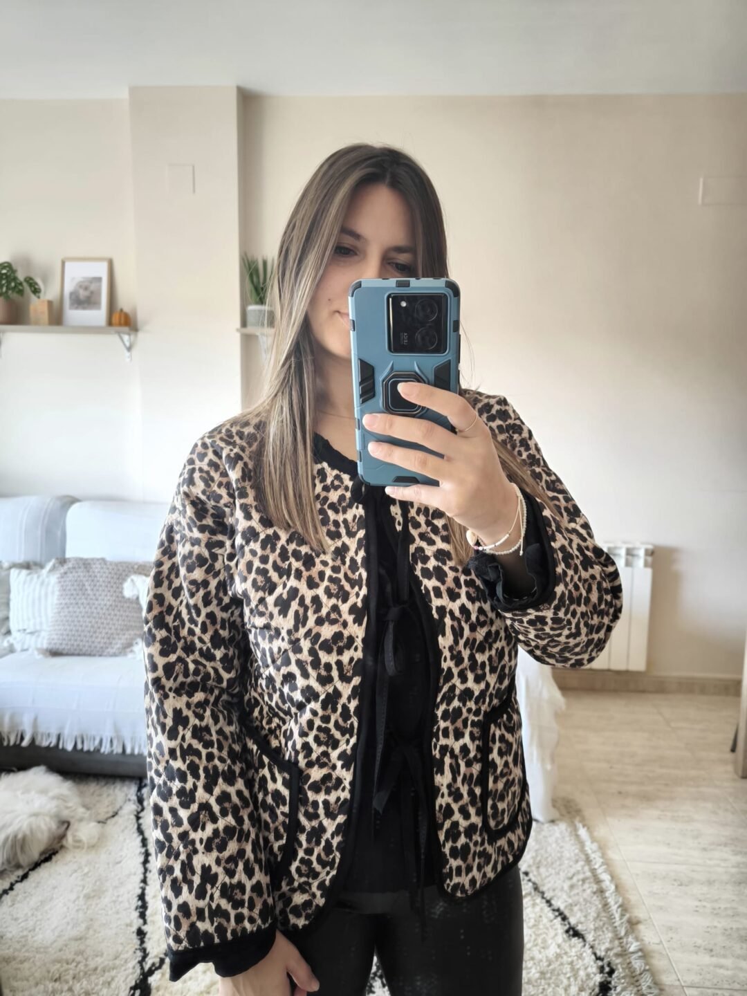 Chaqueta lazada animal print