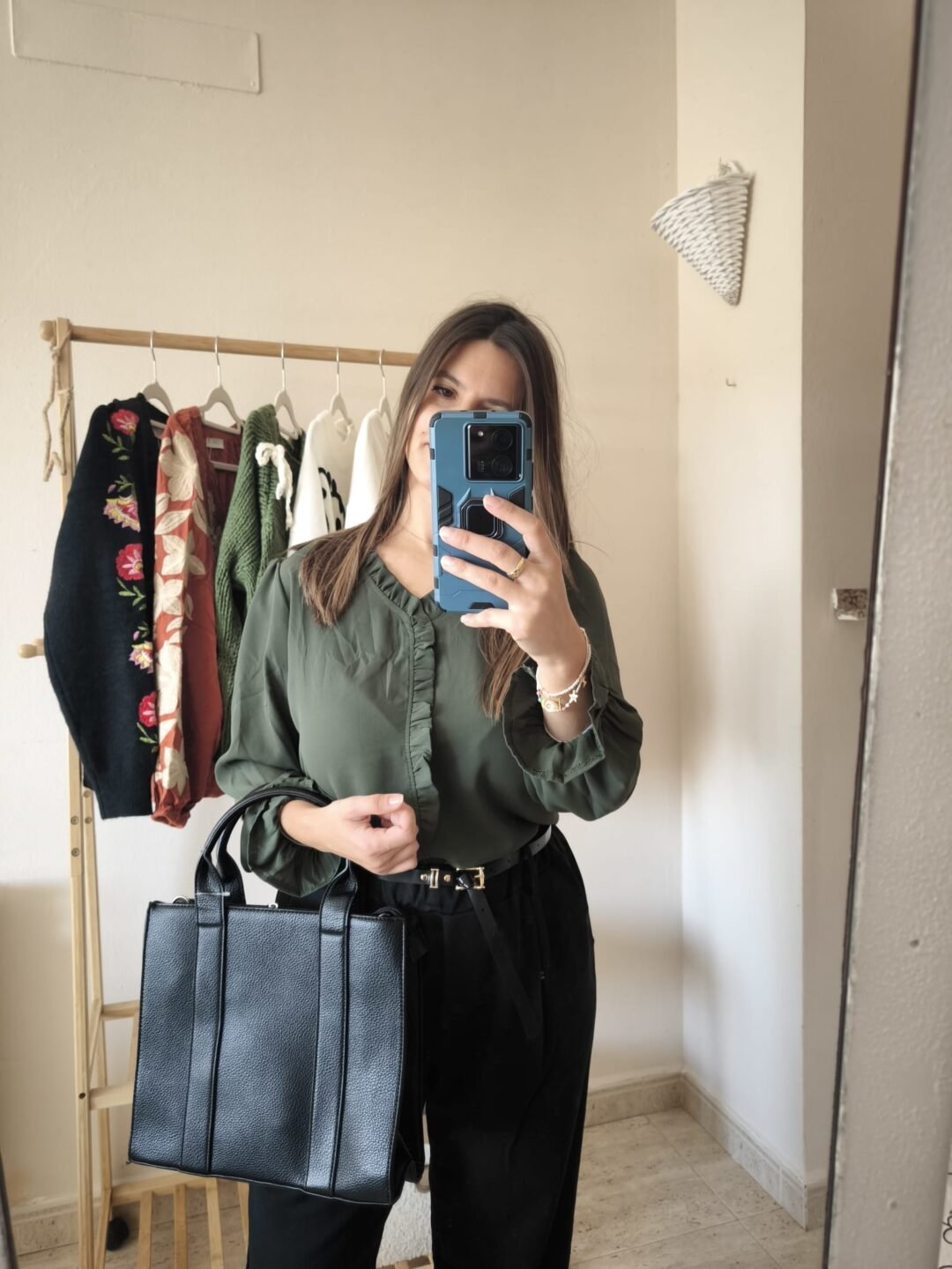 Blusa gasa puño campana