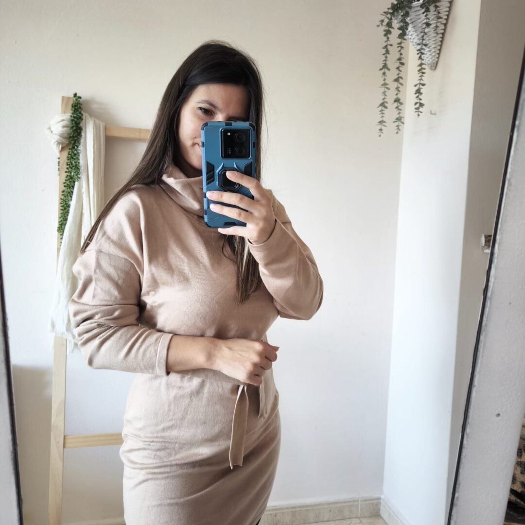 Vestido punto cinturón