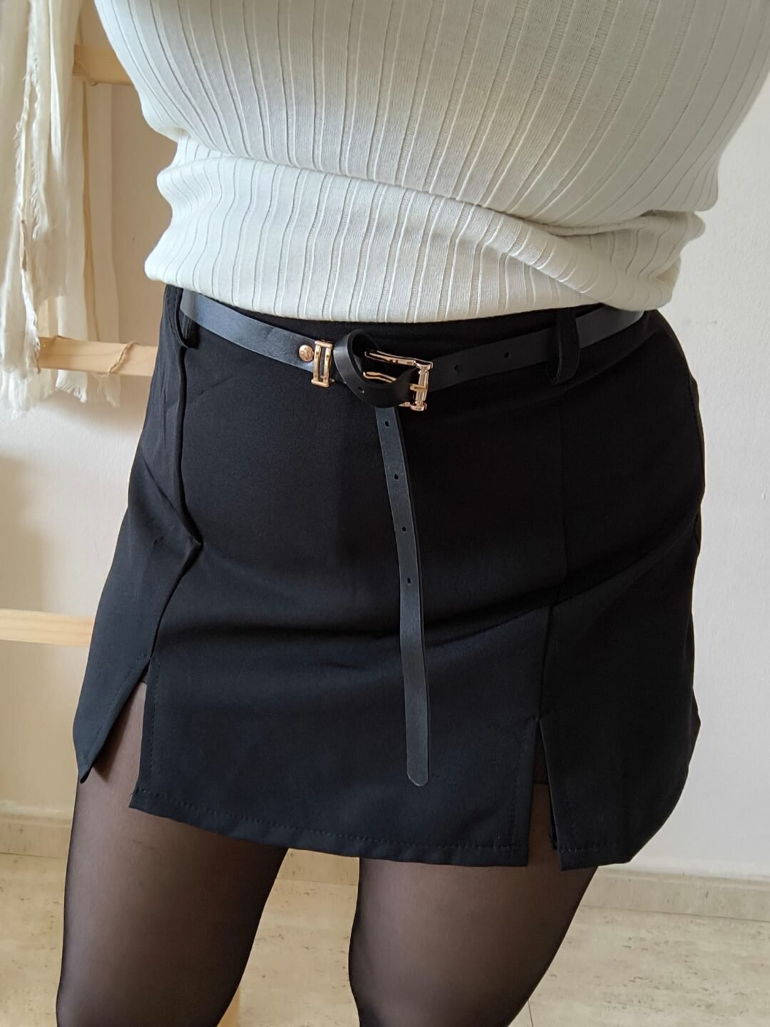 Falda pantalón detalle cinturón