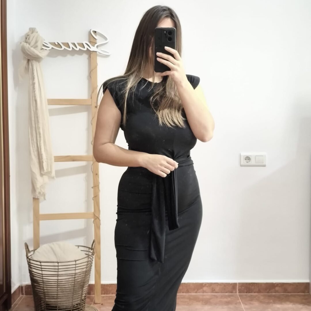 Vestido largo lazada