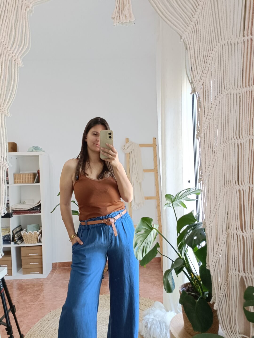 Pantalón denim fluido