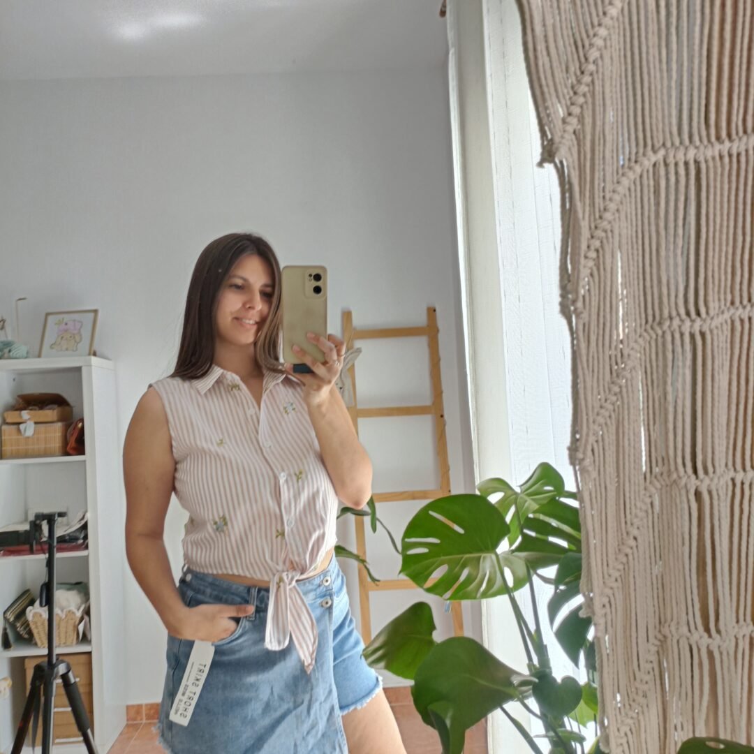 Camisa corta floral